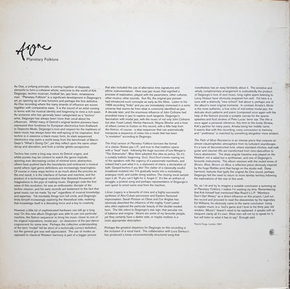 As One : Planetary Folklore (LP, Album, Gat)