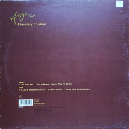 As One : Planetary Folklore (LP, Album, Gat)