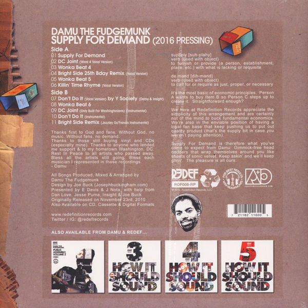 Damu The Fudgemunk : Supply For Demand (2016 Pressing) (LP, Album, RE, RM, RP)
