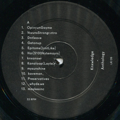 Knxwledge : Anthology (2xLP, Comp, Ltd, RE)
