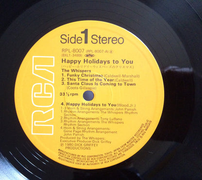 The Whispers : Happy Holidays To You (LP, Album)