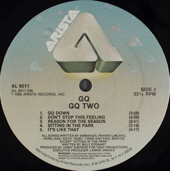 GQ : GQ Two (LP, Album, Kee)