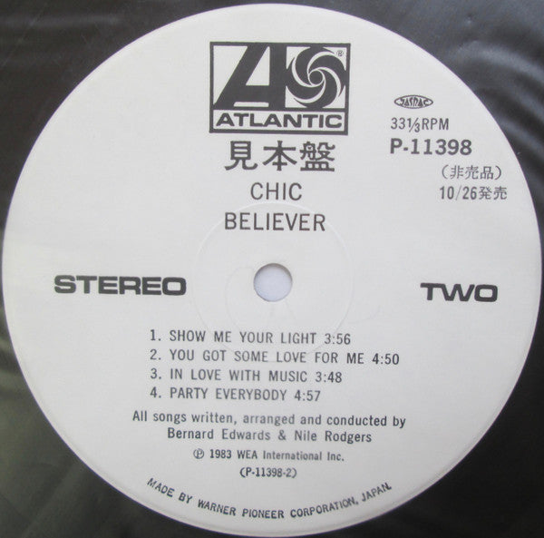 Chic = Chic : Believer = ビリーヴァー (LP, Album, Promo)