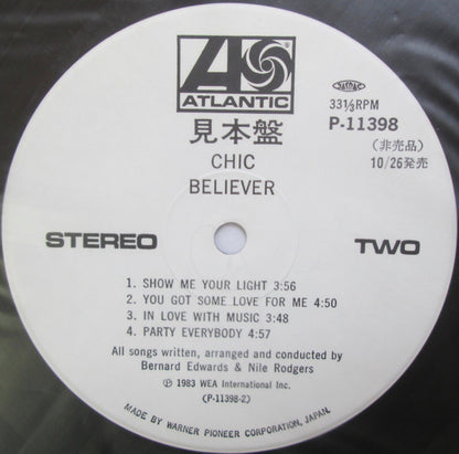 Chic = Chic : Believer = ビリーヴァー (LP, Album, Promo)