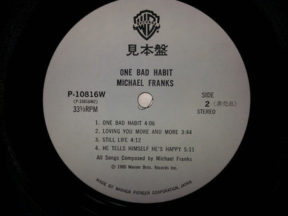 Michael Franks : One Bad Habit (LP, Album, Promo)