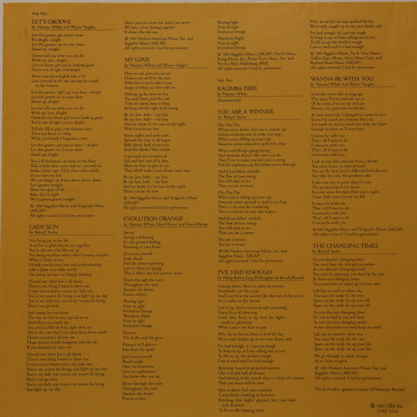 Earth, Wind & Fire : Raise! = 天空の女神 (LP, Album, Gat)