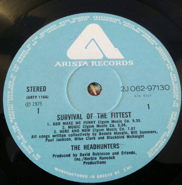 The Headhunters : Survival Of The Fittest (LP, Album)