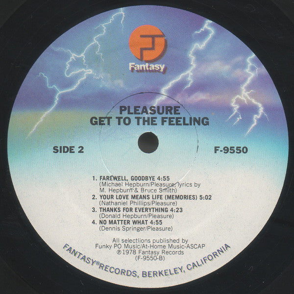 Pleasure (4) : Get To The Feeling (LP, Album, Pit)