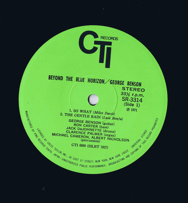 George Benson : Beyond The Blue Horizon (LP, Album)