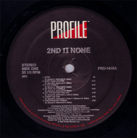 2nd II None : 2nd II None (LP, Album)